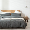 Japanese Style Muji-style Bed And Breakfast Pure Color Lattice Single And Double Duvet Cover Bed Sheet