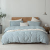 Japanese Style Muji-style Bed And Breakfast Pure Color Lattice Single And Double Duvet Cover Bed Sheet