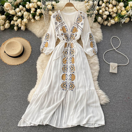 Long Embroidered Dress