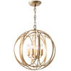 Modern Sphere Chandelier in Gold Finish