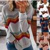 Retro Colored Striped Sweatshirt