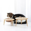 Minimalistic Wooden Food Station for Cats and Dogs