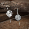 Simple Dangling Disc earrings in Gold or Silver Finish