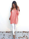 Pink V-Neck Casual Sweater | Available in 4 Colors