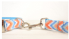 Luxury Orange and Blue Nordic Patterned Dog Collar and Leash