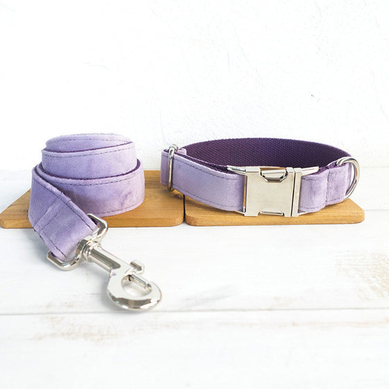 Lavender Luxury Dog Collar and Leash