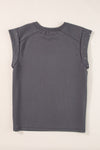 Black Rivet Round Neck T Shirt