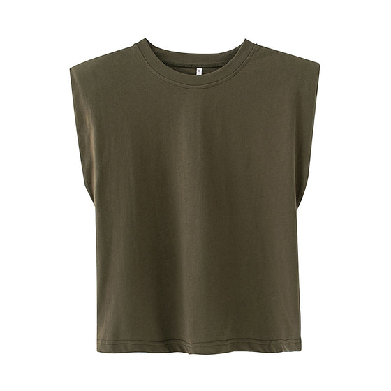 Shoulder Padded T-Shirt | Available in Other Colors