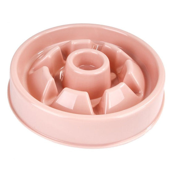 Pastel Colored Plastic Choke Prevention Pet Food Bowl