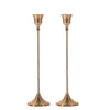 Retro Candlestick Holders Set in Brass Finish