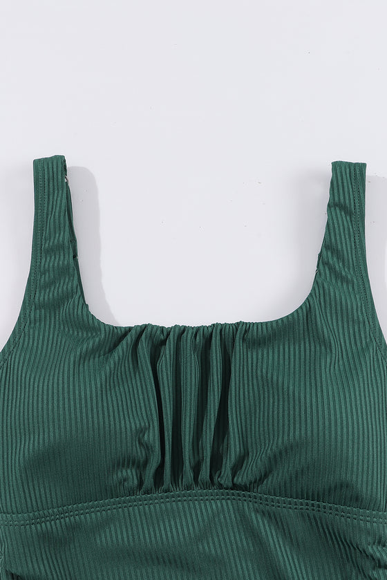 Dark Green Tankini Set