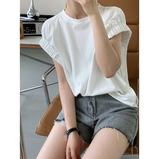 Pleated Sleeved T-shirts