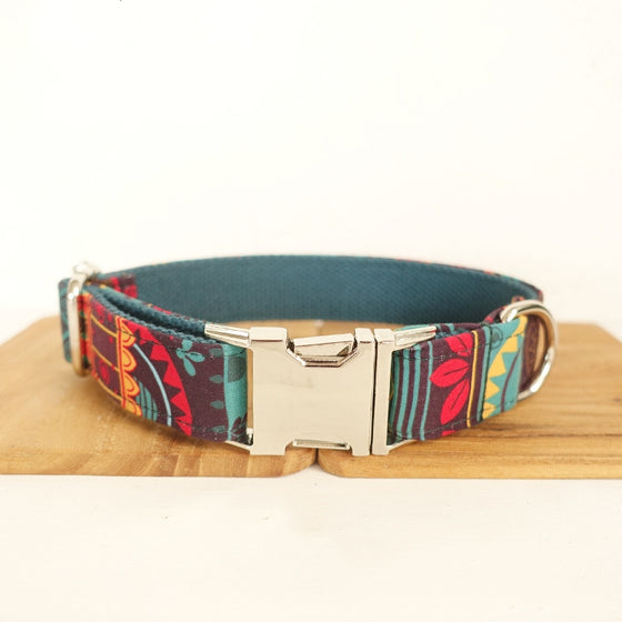 Luxury Retro Patterned Dog Collar