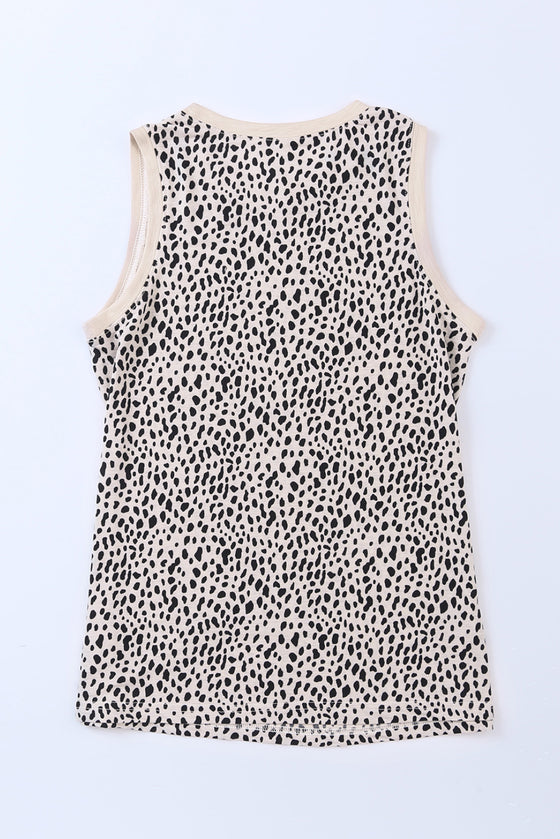 Black Dotted Print Casual Tank Top for Women | Available in 5 Colors