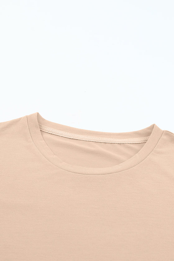 Pink Solid Color Basic Crew Neck Plain Tee | Available in 7 Colors