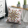 Cotton Crewel Work Embroidered Throw Pillow -18" x 18"