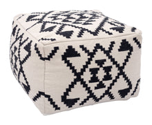  Lizardo Ottoman Beige & Black