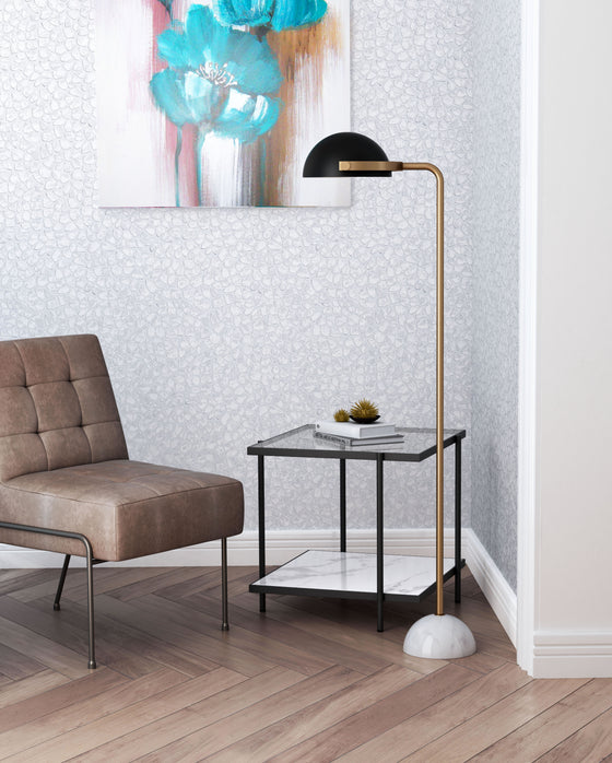 The Irving Floor Lamp in Black & White