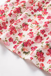 Red Floral Sleeveless Shirt