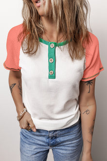  White Patchwork T-Shirt