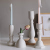 Light Beige Ceramic Candle Holders | Available in 4 Styles