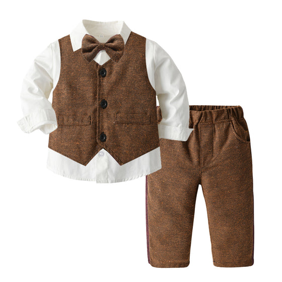 Toddler/Baby Boy Three-piece Style Suit Set Available in Several Patterns and Colors