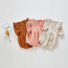 Knit Onesie with Ruffled Sleeves | Available in 3 Colors