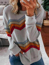 Retro Colored Striped Sweatshirt