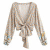 Floral Printed Tie Cardigan For Women