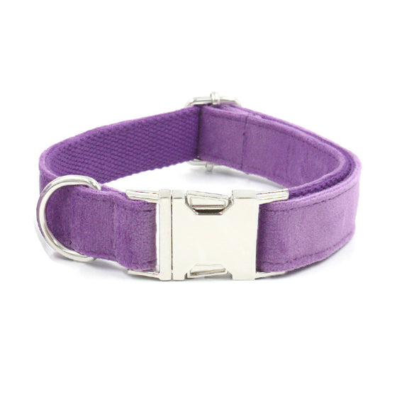 Purple Dog Collar, Bowtie, and Leash Set | Available in 5 Colors