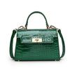 Croc Patent Leather Handbag