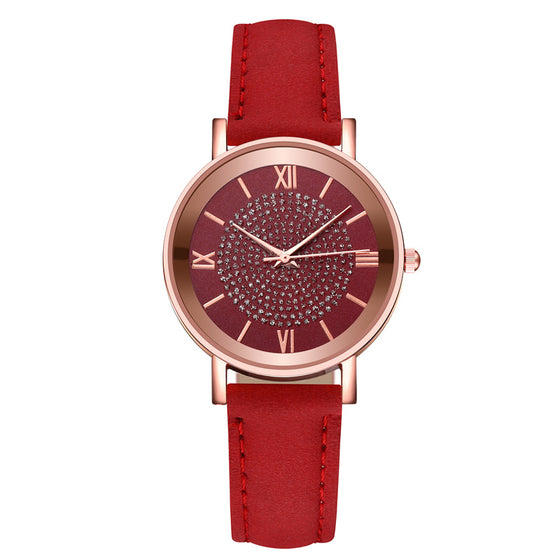 Rose Gold Watch with White Leather Band | Available in 3 Colors