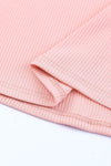 Pink Ruffle Ribbed Knit Top | Available in 3 Colors