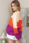 Color-blocked Knit Sweater