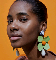  Abstract Flower Earrings