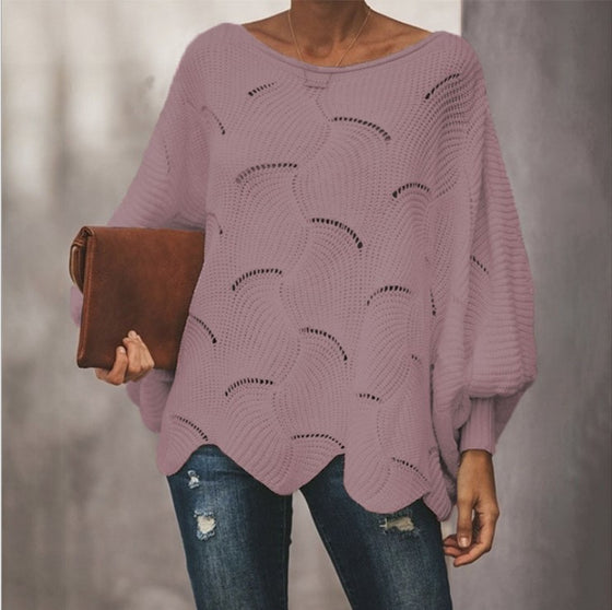 Light Weight Balloon Sleeved Sweater for Women