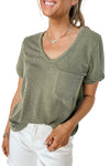 Olive Green Corded T-Shirt