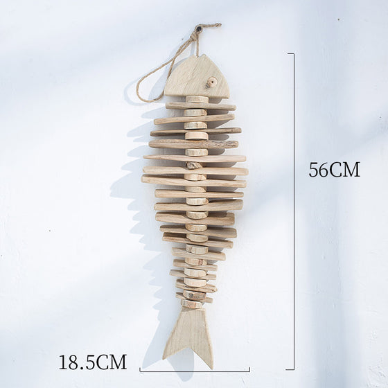 Rustic Wooden Fish Wall Hanging Decoration