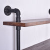 3 Tiered Industrial Style Iron Water Pipe Wall Shelf