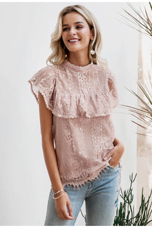  Vintage Style Laced Top