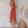 Southwestern Inspired Long Dress with Smocked Elastic Waist