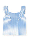 Blue Striped Sleeveless Shirt