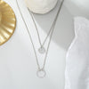 Simple Multi-layered Chain Necklace For Women in Gold Finish