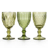 Vintage Style Stained Glass Embossed Goblet