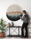 Nordic Hand-dyed Woven Round Tapestry