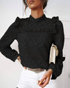 Long-Sleeved Lace Top