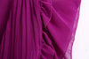 Vintage Fuchsia Colored Pleated Chiffon Dress