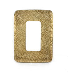  27" x 20" Gold Rectangle Accent Metal Mirror