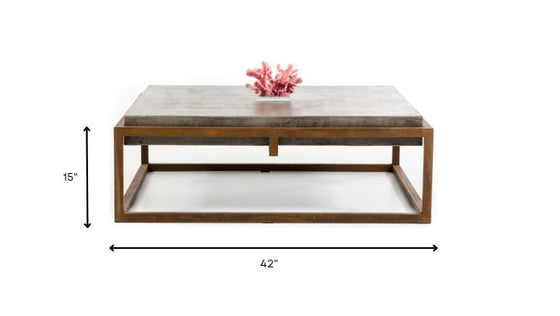 15" Concrete and Metal Coffee Table Buyer Reviews