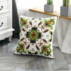 Cotton Crewel Work Embroidered Throw Pillow -18" x 18"